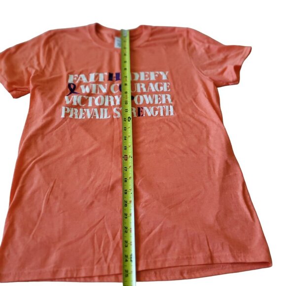Hope Breast Cancer Awareness Orange Soft Style Short Sleeve T-shirt Medium - Picture 5 of 10
